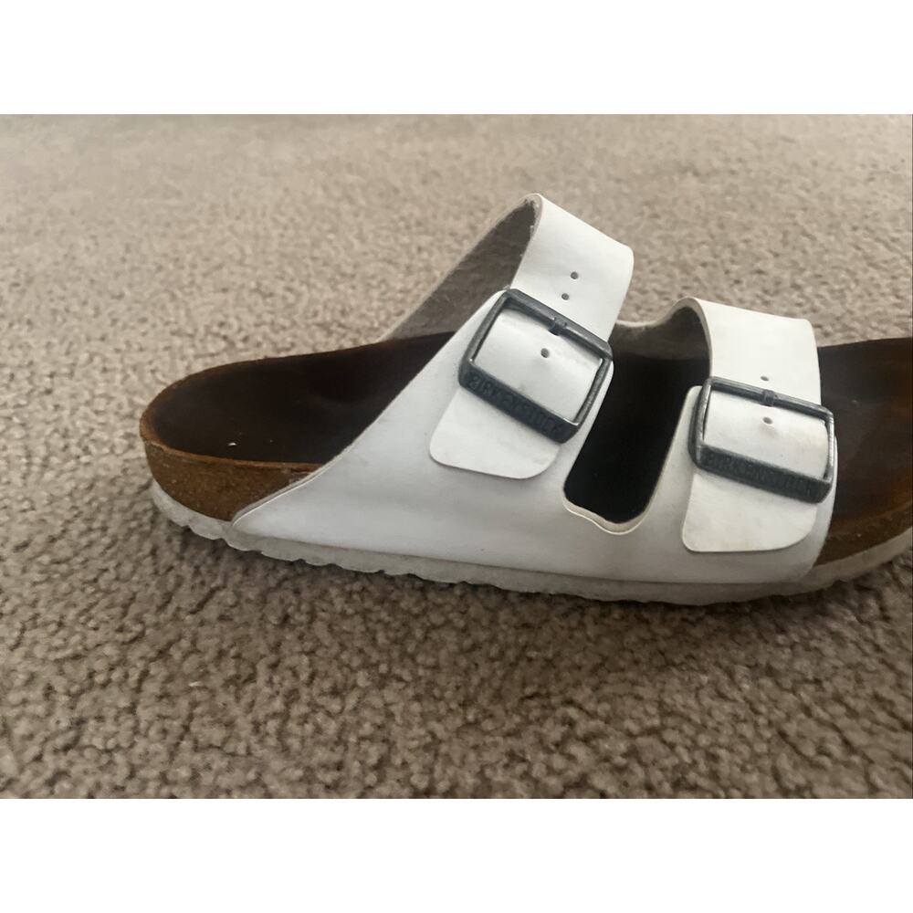 Birkenstock White Women's Arizona Birko-Flor Matte Slip On Sandals Size 40 EU - Picture 4 of 9